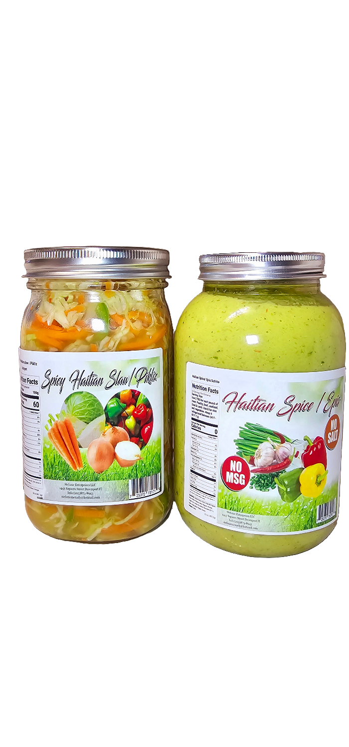 Gif Set pikliz & Haitian spice (32oz each)