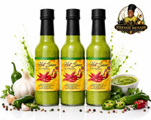 Load image into Gallery viewer, 3 Green / vert Hot sauce trio / sauce piquante 5 oz each

