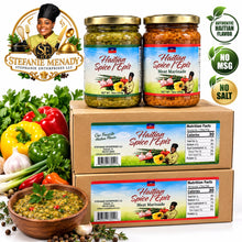 Load image into Gallery viewer, Hatian meat marinade and Regular Haitian Spice box of 6 for each (12 total)
